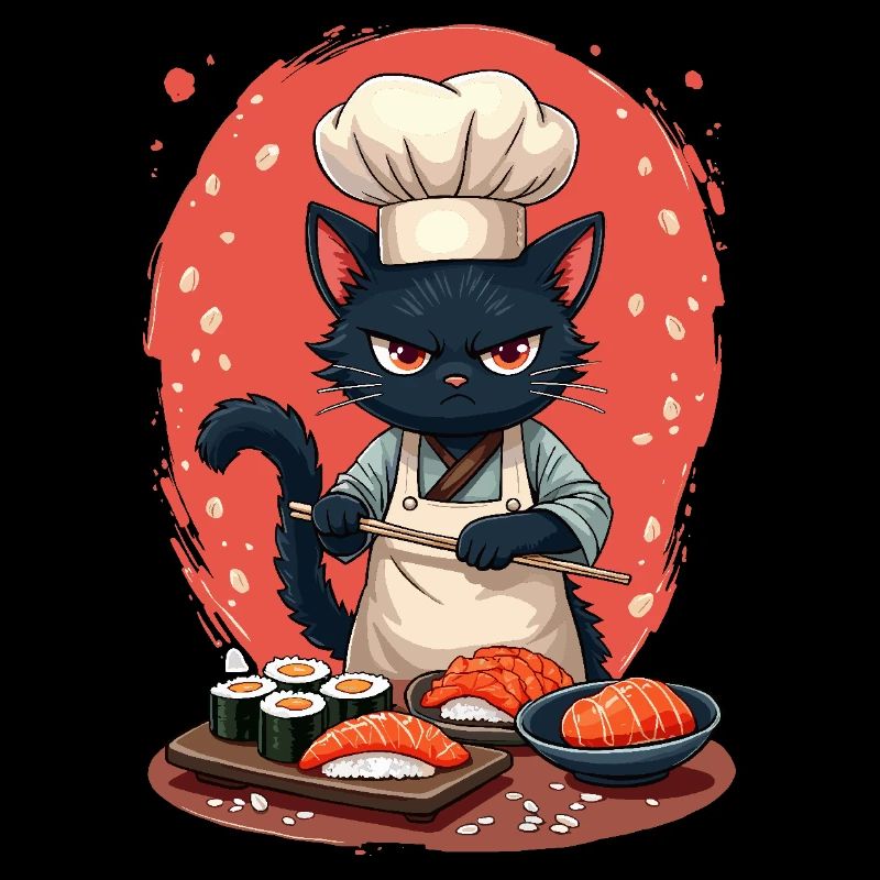 Sushi Chef Cat