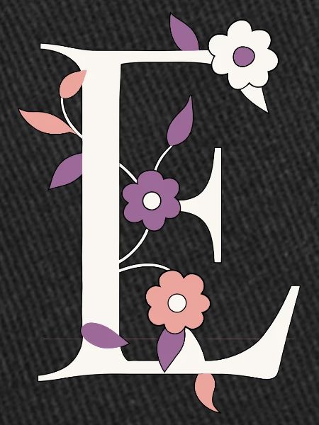 Letter E Monogram Retro