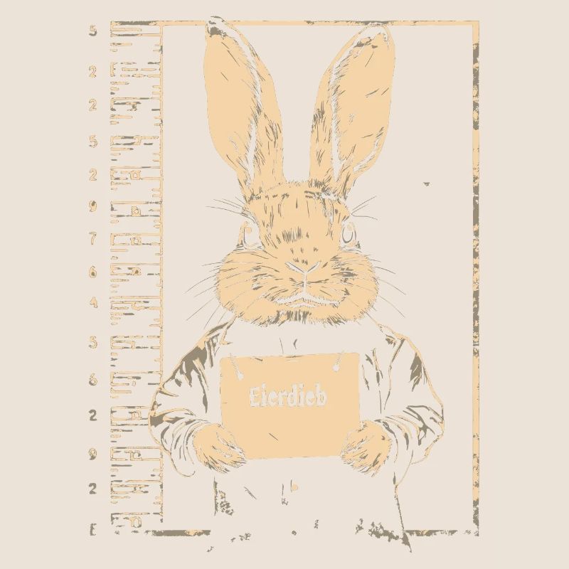 Bunny Egg Thief Easter Bunny Mugshot Police Photo Easter