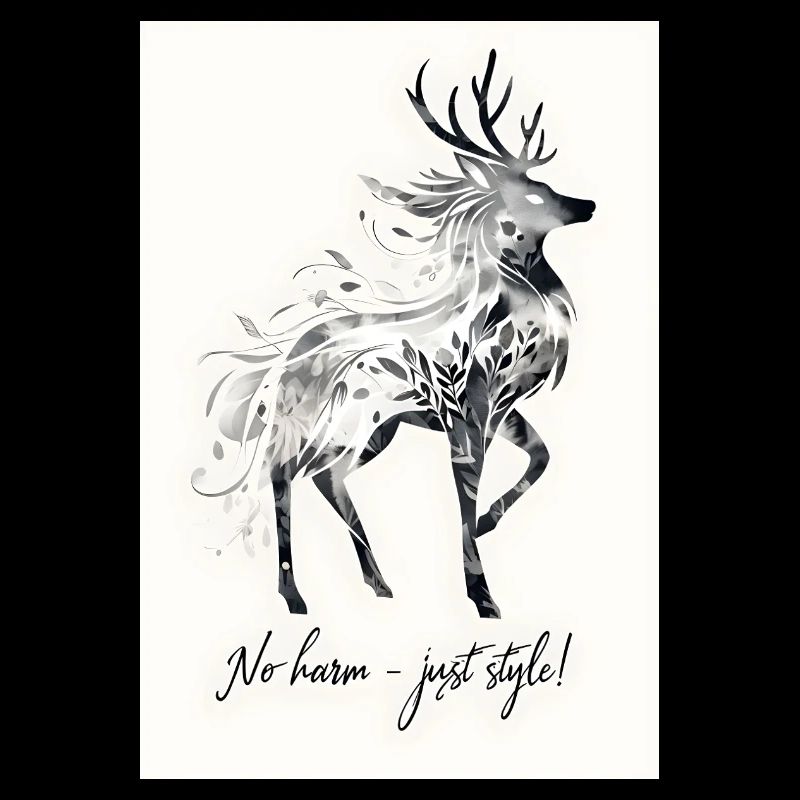 Hirsch Tier Spruch Geschenk