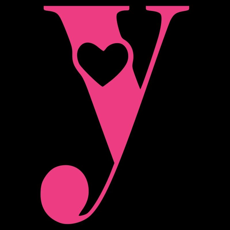 Buchstabe y Anfangsbuchstabe mit Herz