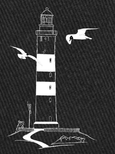Phare d’Amrum avec des mouettes