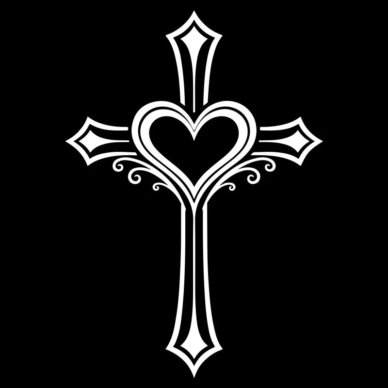 Jésus symbole de croix de cœur