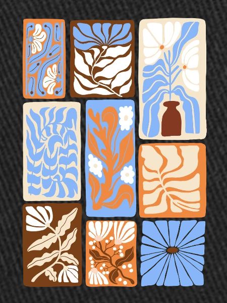 Motifs Botaniques Abstraits