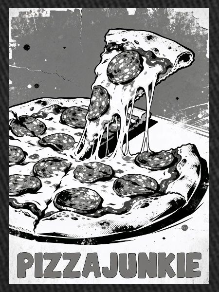 Pizza Junkie Slice Graphic