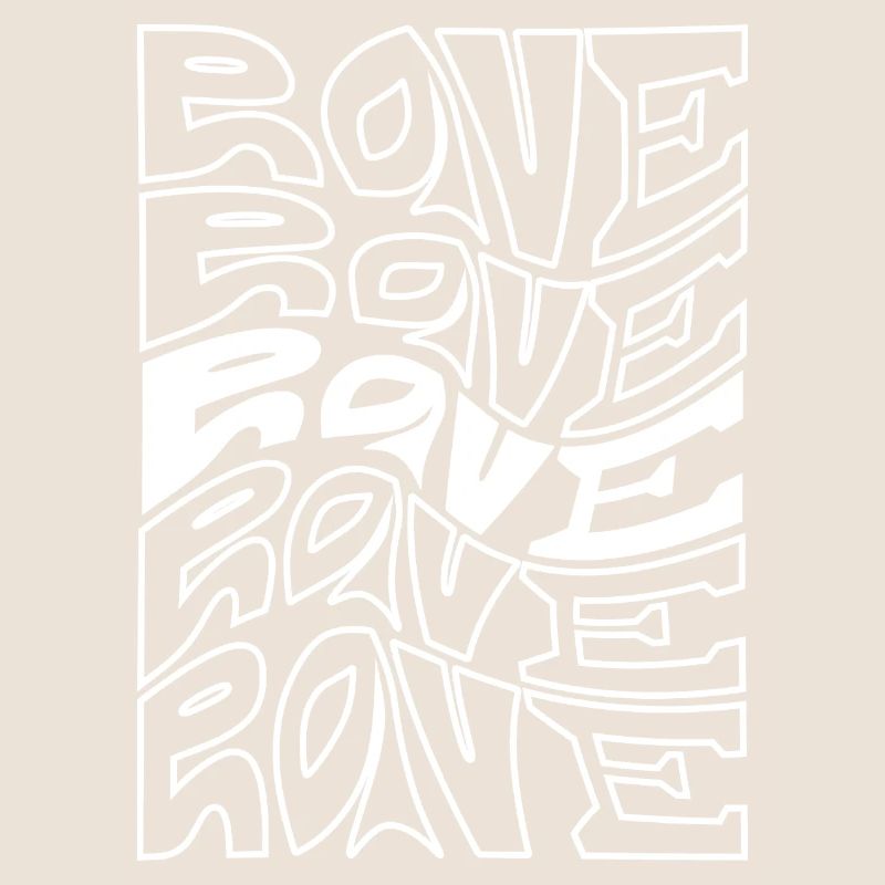 Rave Typography Waves Pattern