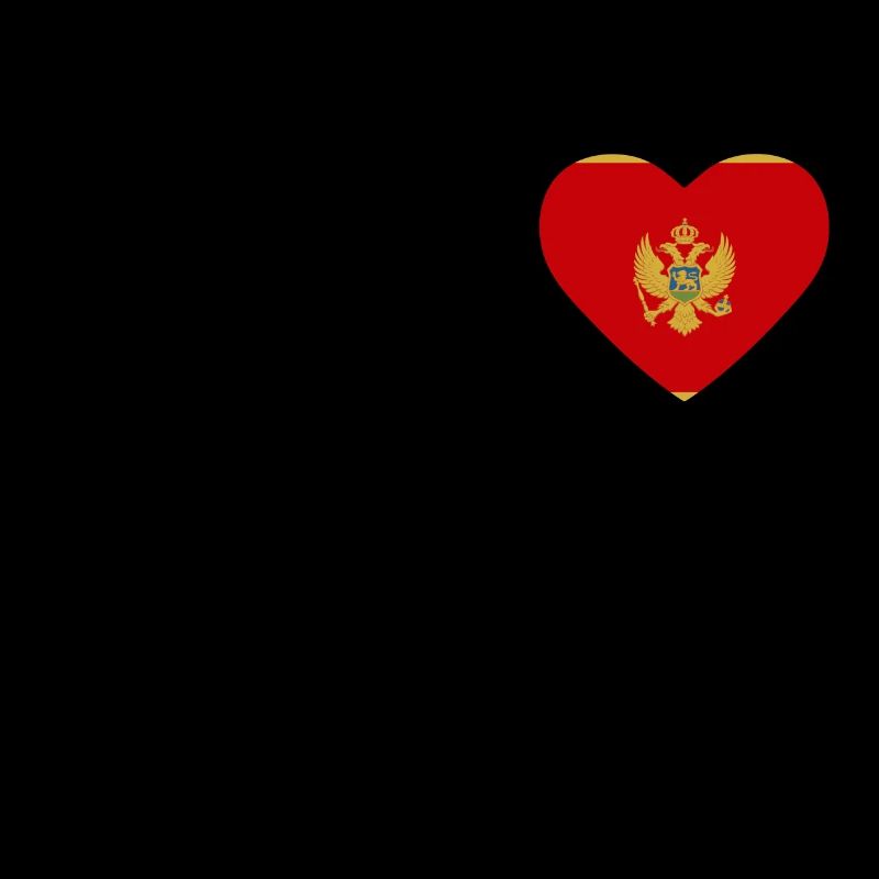 Cœur drapeau Monténégro