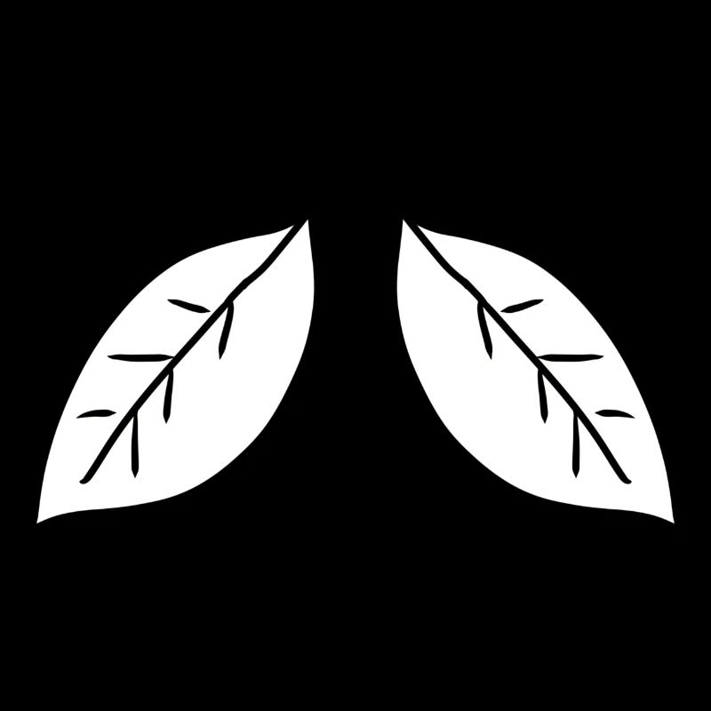 zwei Blätter blatt symbol
