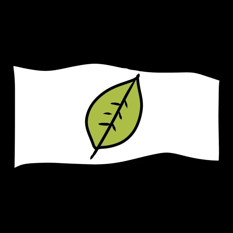 Leaf Green Flag Symbol Shape Nature