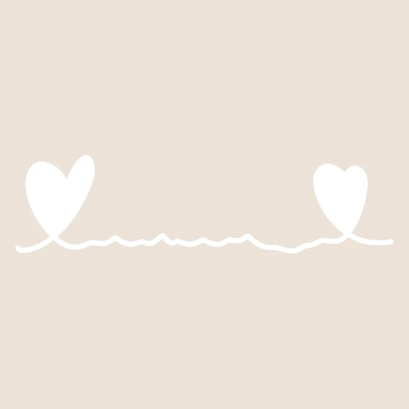 Two Hearts Heart Line Shape