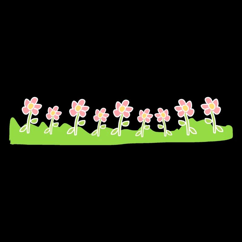 Herbe Ligne Symbole Forme Fleurs Fleur