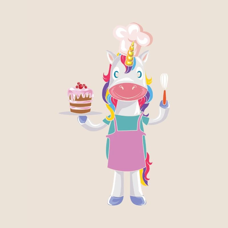 Funny cake baking cookin unicorn gift