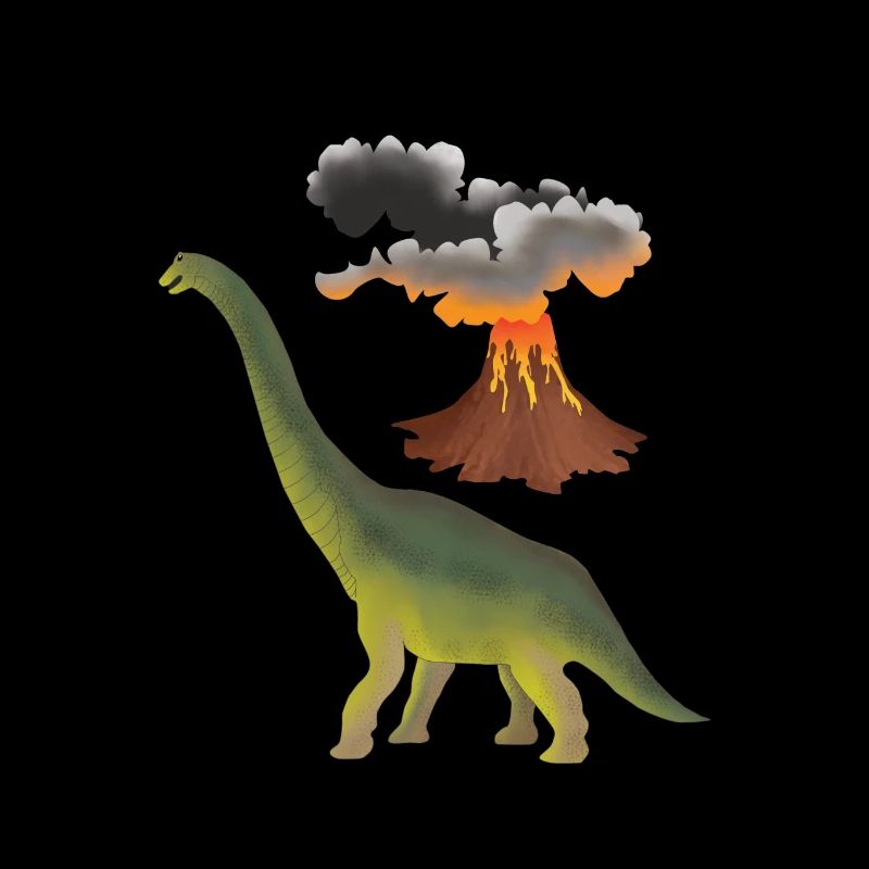 Dino and Volcano