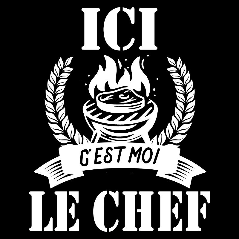 Cadeau papa ici c'est moi le chef barbecue
