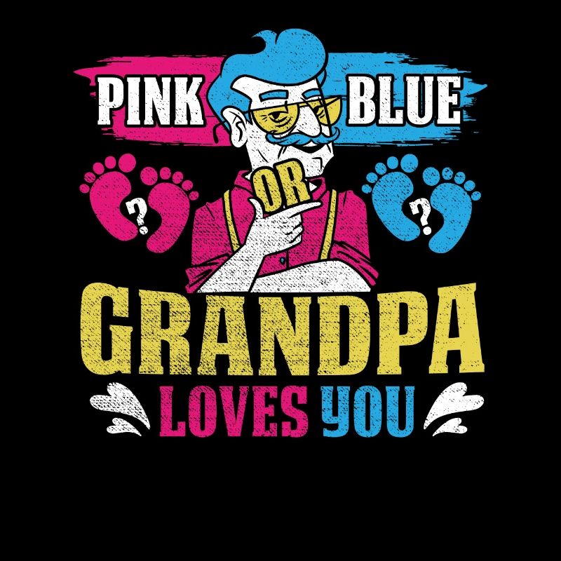 Rosa Oder Blauer Opa Liebt Dich Design Für Opa