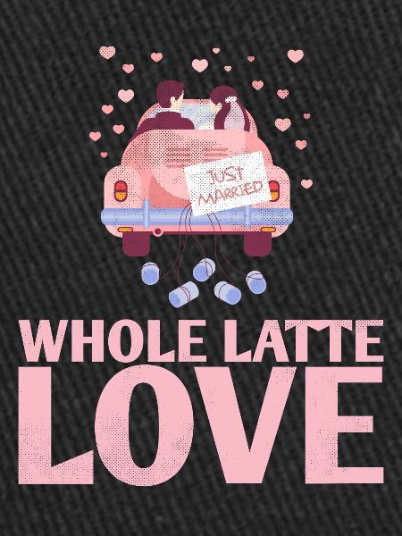 Latte-Liebes-ehe-design entier pour mariés