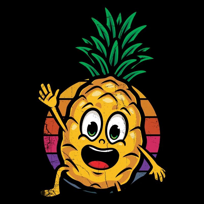 Pineapple retro design For beach lovers Pineapple
