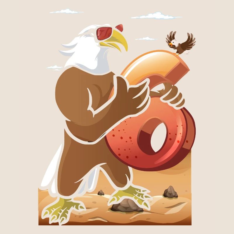 Bald eagle design for sixth birthday