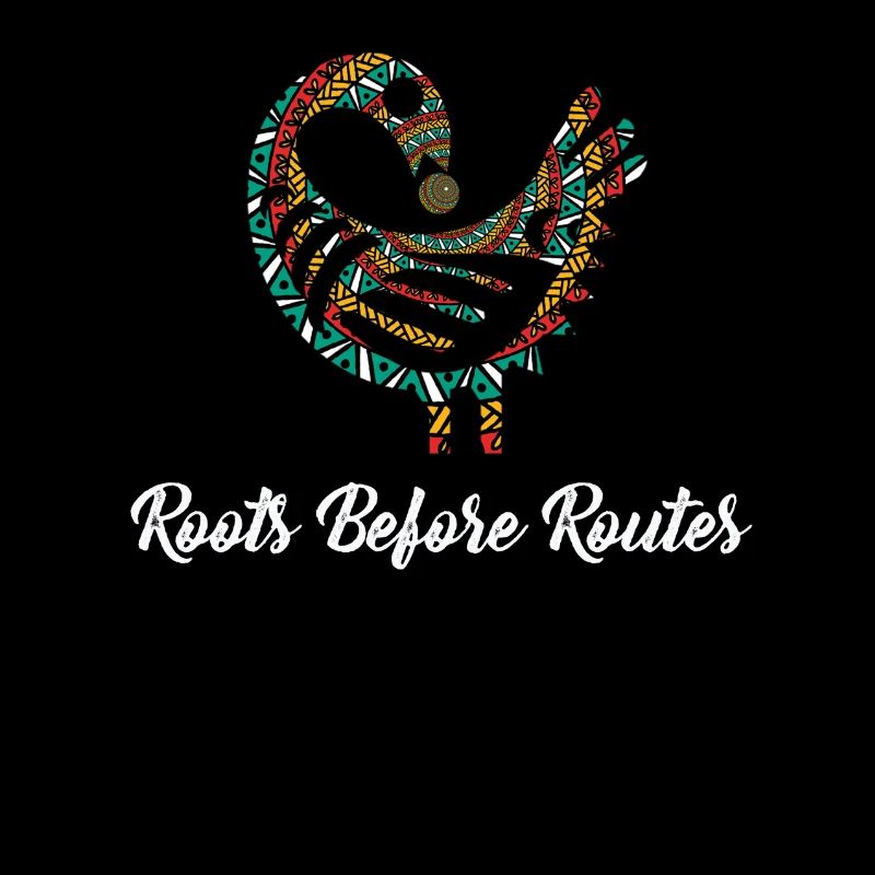 Symbole Sankofa Adinkra Ghana Noir