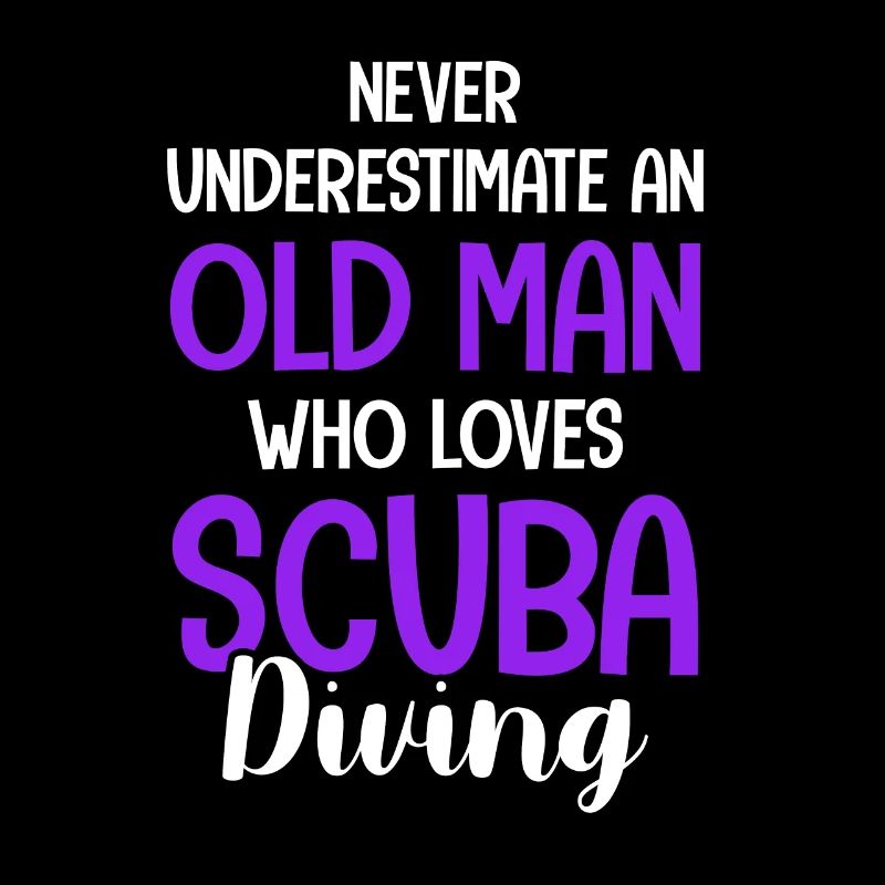 alter mann scuba tauchen