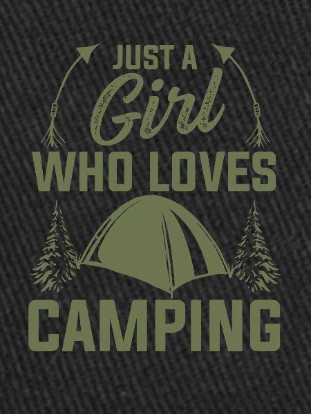 la fille aime le camping