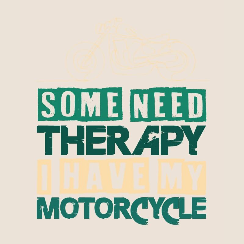 Motorcycle Therapy Biker Saying