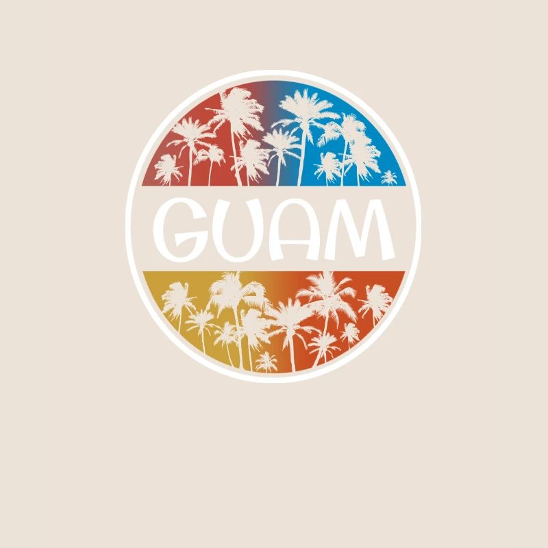 Guam Stylish Vacation Souvenir Palm Tree