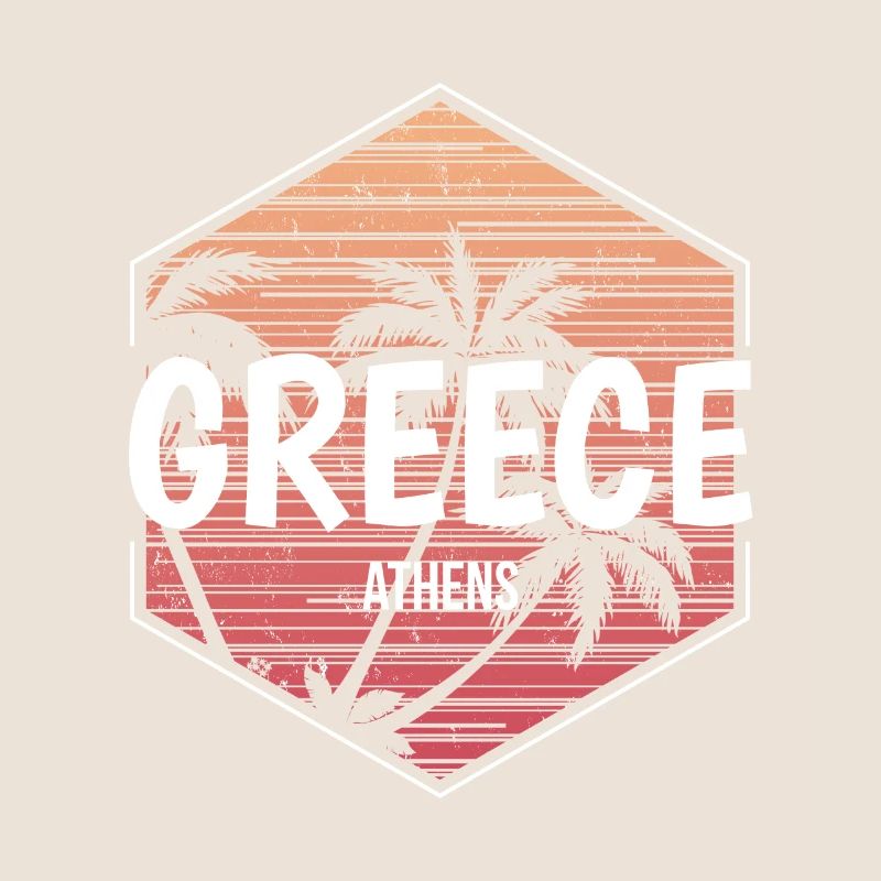 Athens Beach Vacation Souvenir