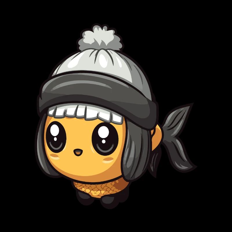 Fisch Winter Comic Niedlich