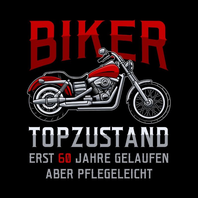 60. Geburtstag Biker Motorradfahrer Motorrad