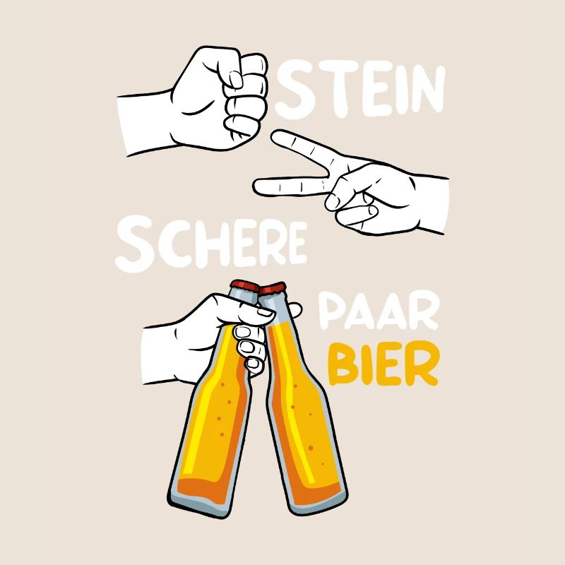 Biertrinker Biertank Stein Schere Paar Bier