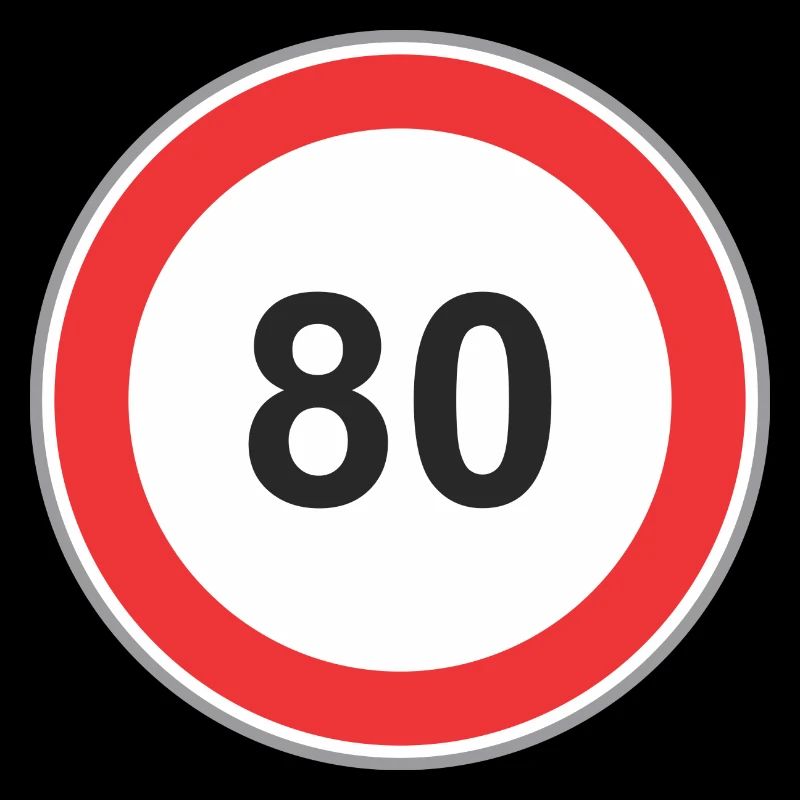Panneau routier 80