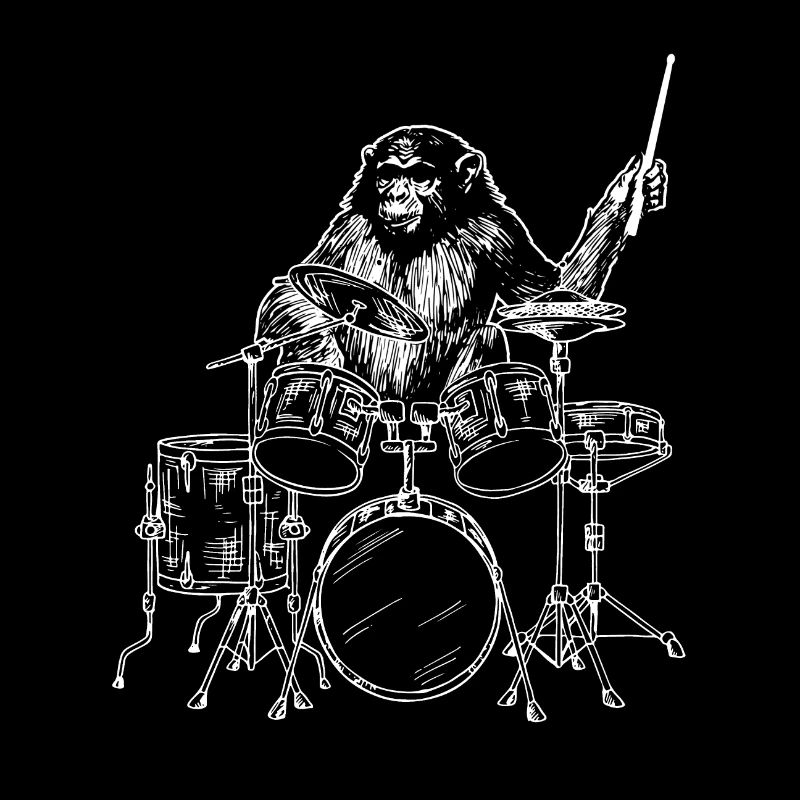 Affe Schlagzeuger Drummer