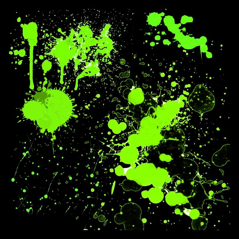 Green splatter