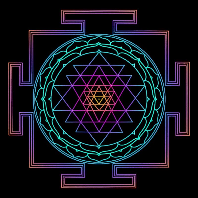 Sri Yantra - en filigrane