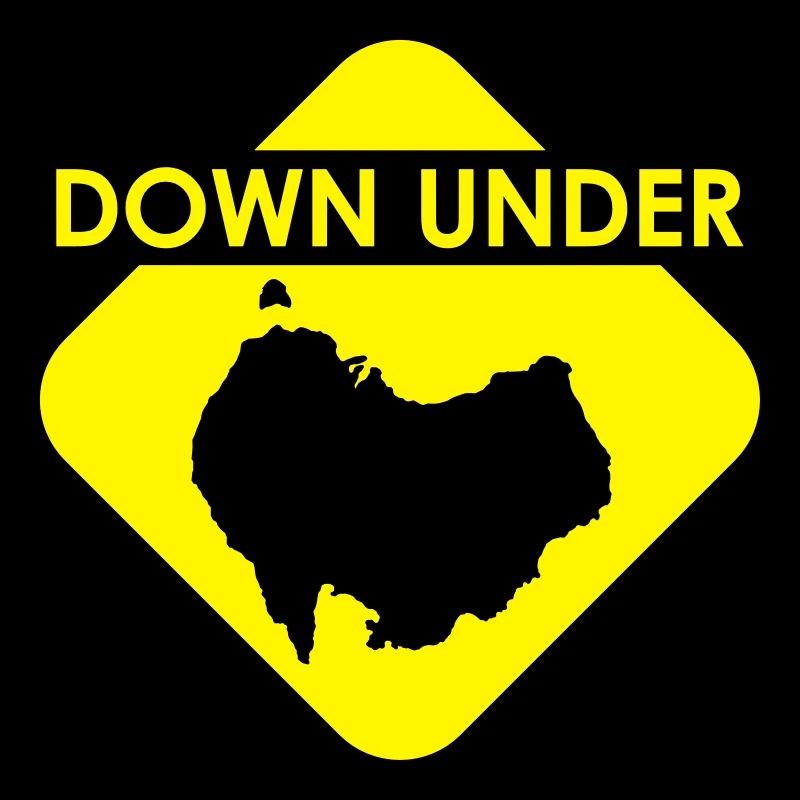 Australia Down Under Sign upside down