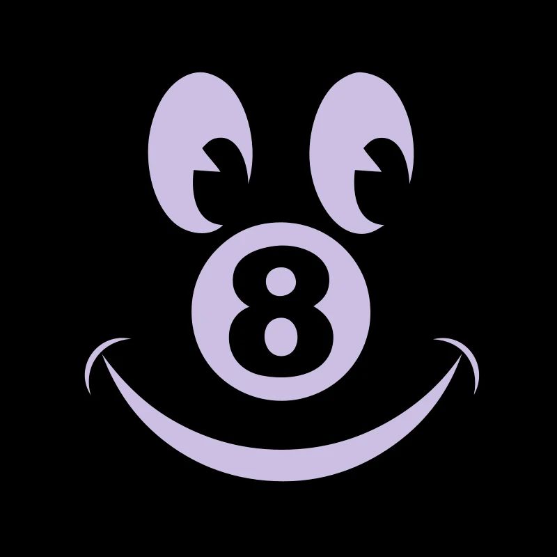 8 ball smiley vecto