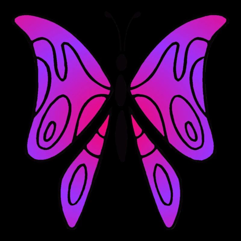 Papillon rose et pourpre