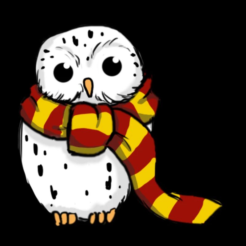 Schneeeule - Rot-Gelb