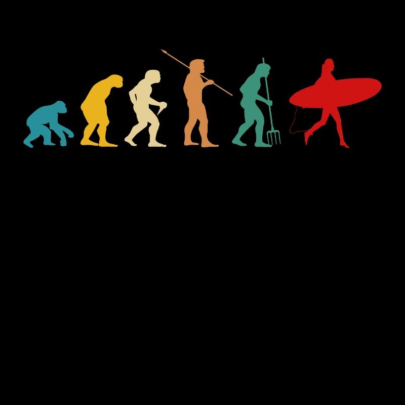 Retro Surfeur Surf Surfirl Surf Surf