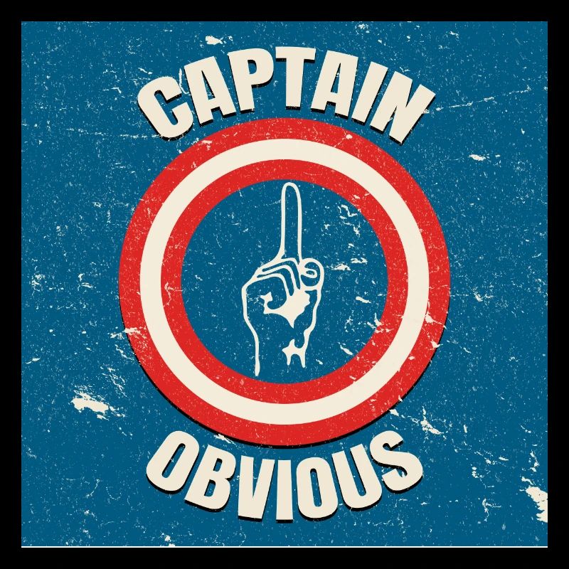 Place d’affiche vintage Captain évident