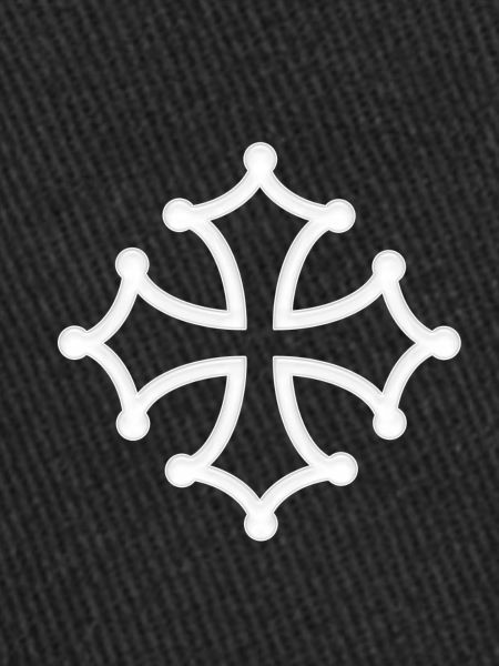 croix occitane 3D blanche