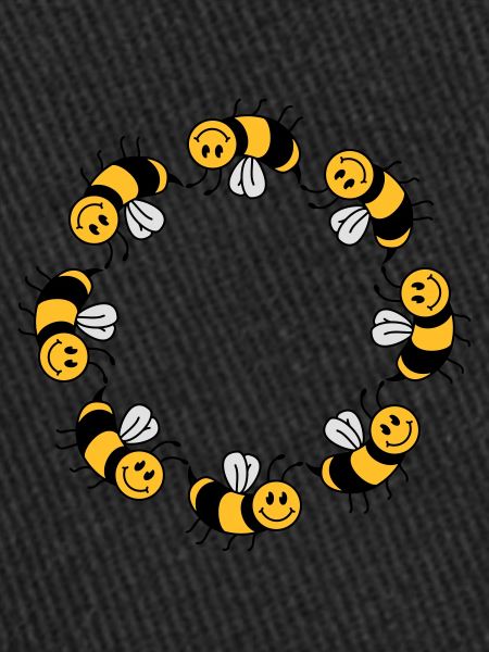 Funny bee circle pattern