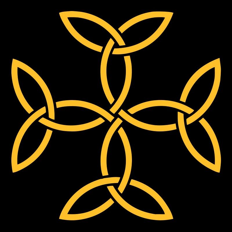Tattoo mit endlosem Knoten und keltischem Kreuz