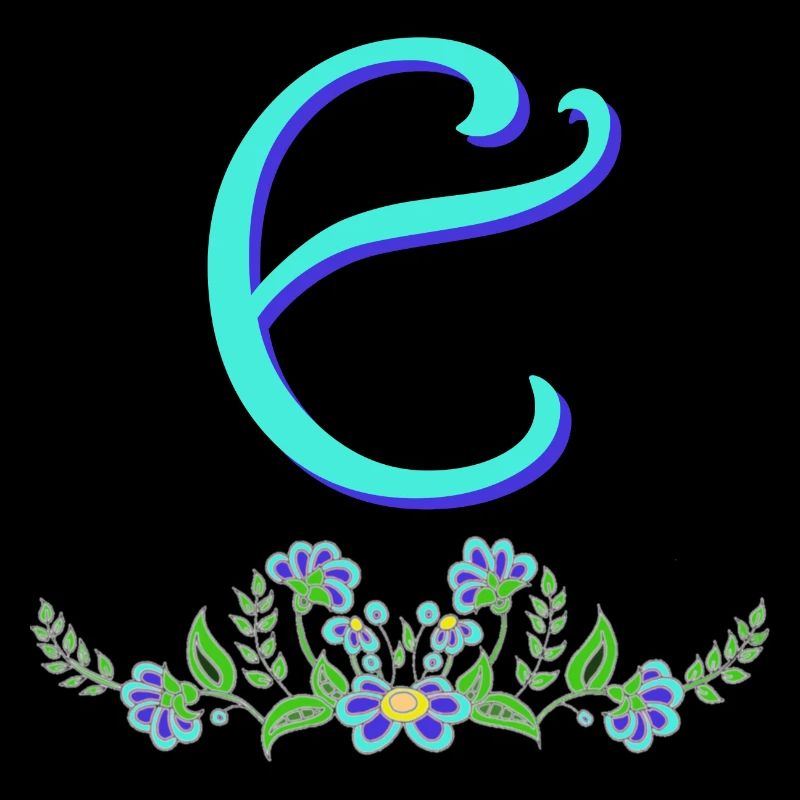 blue flower e