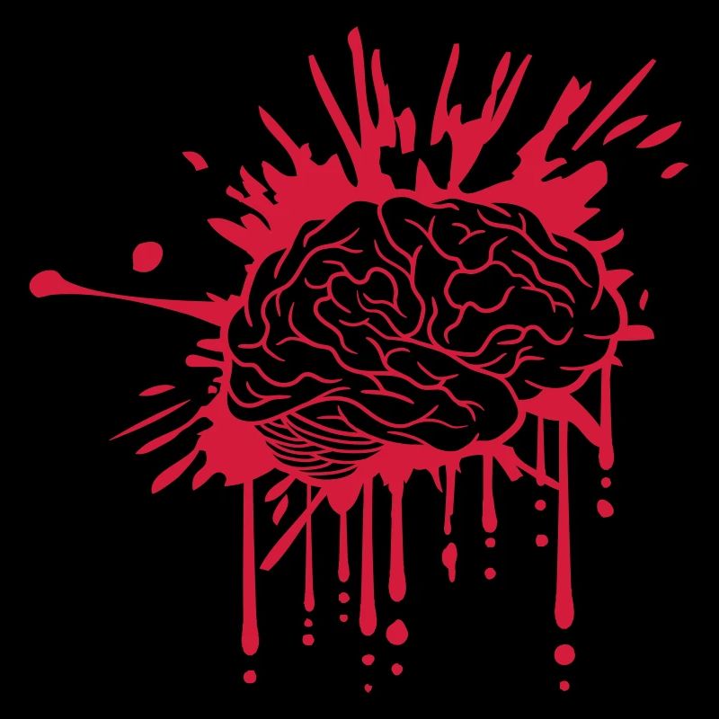 Disgusting bloody brain