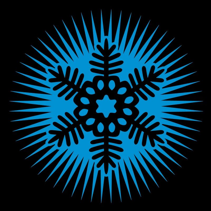 Blue cool snow star