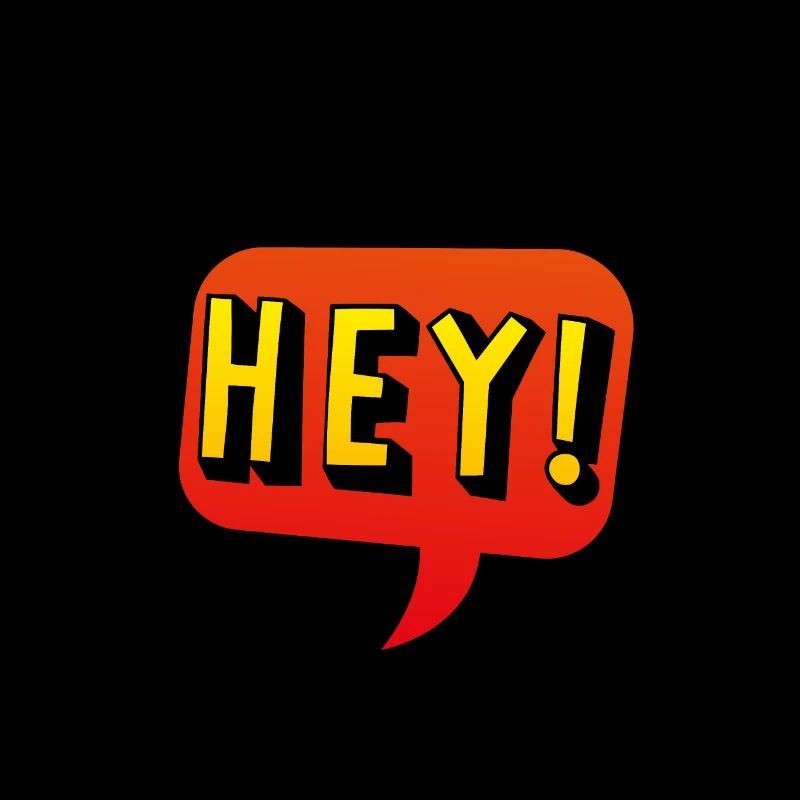 Hey Bulle de dialogue dans un style pop-art