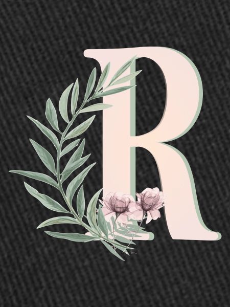 Lettre R avec des fleurs