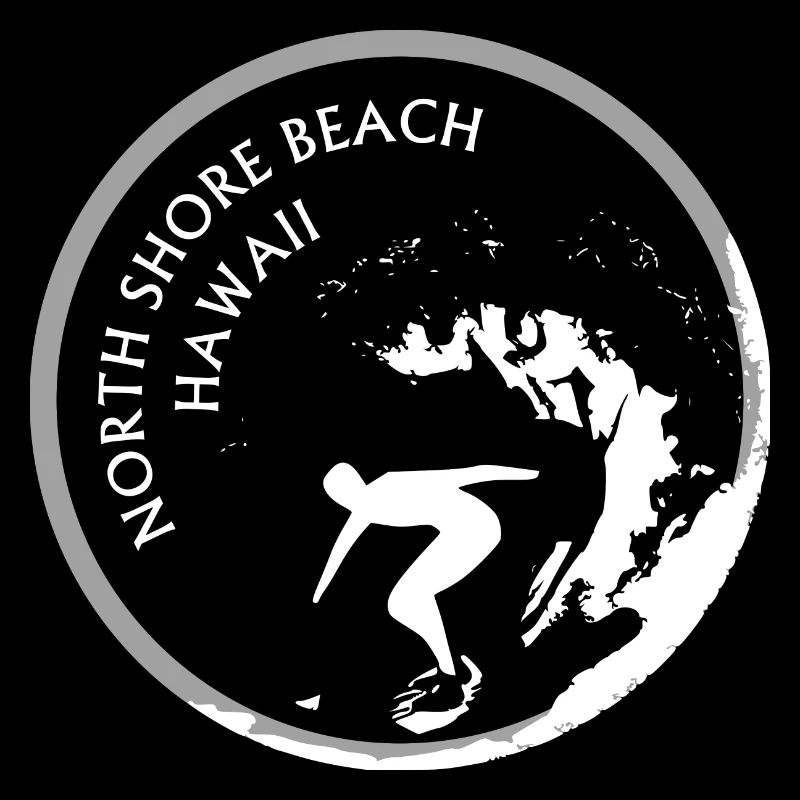 North Shore Beach, Hawaii, Surfer surft